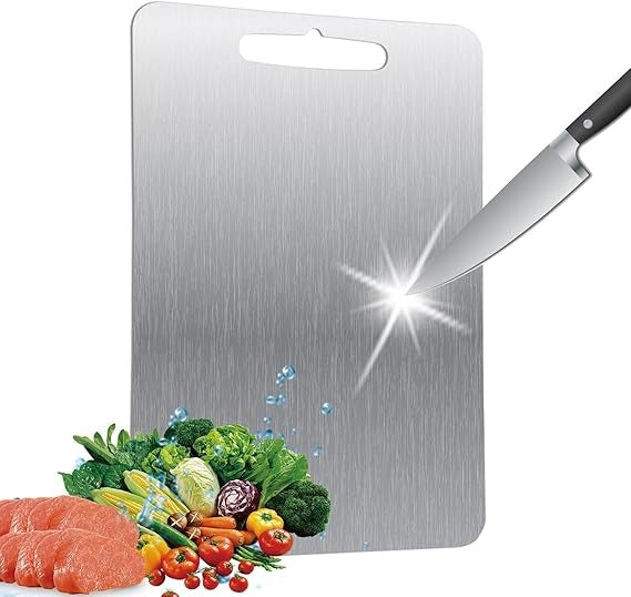 Premium Titanium Cutting Board with Handle
