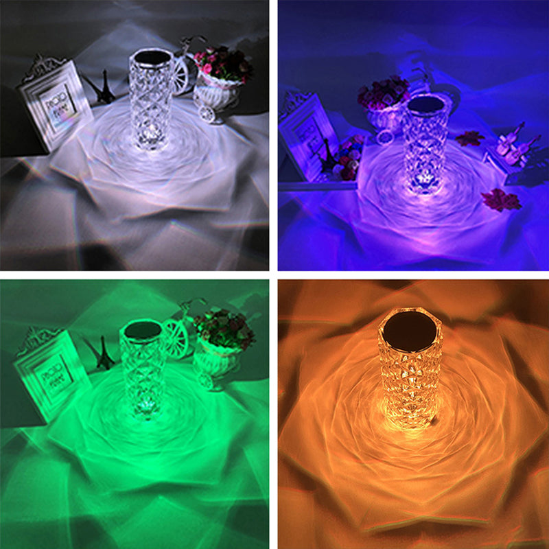 LED Crystal Table Lamp with 16 Colors