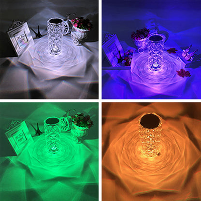 LED Crystal Table Lamp with 16 Colors