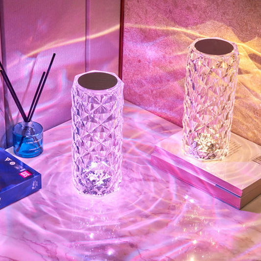 LED Crystal Table Lamp with 16 Colors